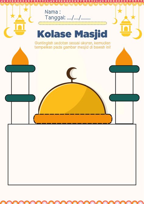 Worksheet - Lembar Kerja Anak Ramadhan Worksheet For Preschool, Ramadhan Kids Activity, Ramadhan Activities, Soal Tk, Ramadan Printables, Muslim Kids Activities, Islamic Kids Activities, Ramadan Kids, Homeschool Preschool Activities