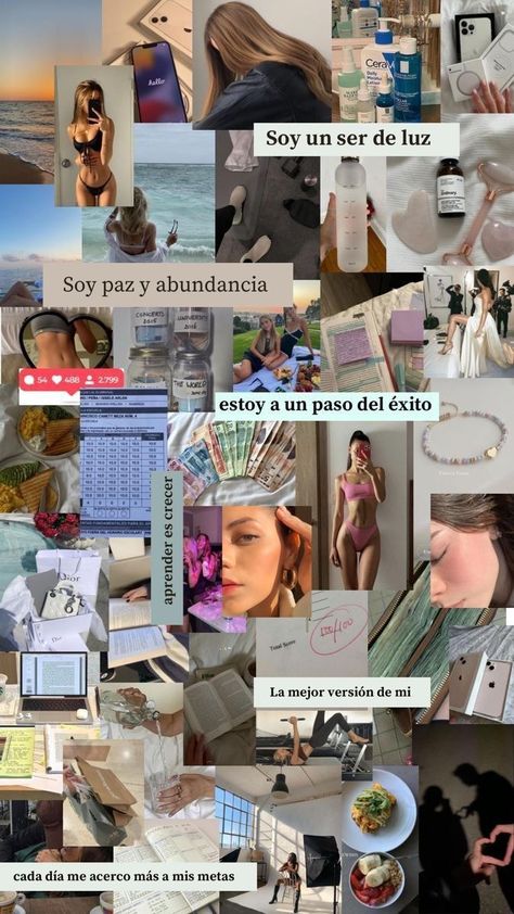 Vision Board 2024, Ideas De Vision Board, Vision Board Journaling, Collage Vision Board, Vision Board Collage, Manifesting Vision Board, Vision Board Examples, Instagram Site, Vision Board Wallpaper