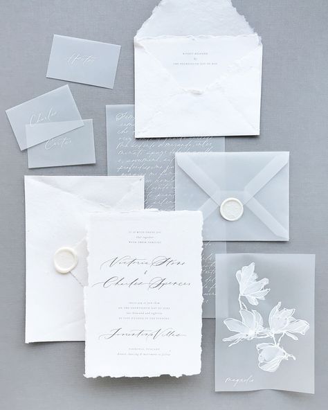 Vellum Winter Invitations, Invitation Calligraphy, Winter Wedding Invitations, Handmade Wedding Invitations, 카드 디자인, Invitation Inspiration, Rustic Invitations, Simple Wedding Invitations, Wedding Stationary