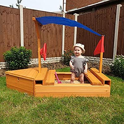 Boat Sandbox, Sandbox With Canopy, Sandbox With Cover, Wooden Sandbox, Kids Sandbox, Outdoor Storage Bench, Sand Pit, Sand Play, Outdoor Toys For Kids