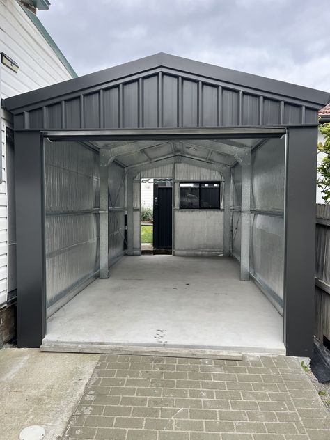 Storage fixed🙌 Check out this Stubbie Roller Door Shed expertly installed by Under The Hammer Constructions in NSW. Featuring a manual roller door, Larnec PA door, sliding window, and whirly bird, it's the ultimate storage solution. 👍🤩 Learn more about Stubbie Garden Sheds at bit.ly/stubshed #Stratco #HowTo #Shed #Storage #ShedStorage #OutdoorLiving #Stubbie Stratco Sheds, Travel Trailer Organization, Trailer Organization, Roller Door, Carport Sheds, Man Shed, Outside Storage, Sliding Window, Courtyard Design