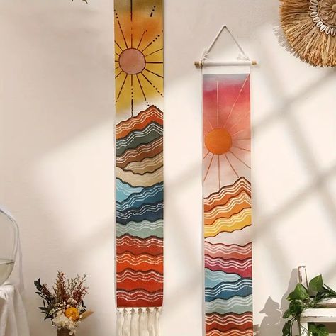 Tapestry Wall Hanging Bohemian Art Home Decor Fringe Long - Temu Canada Tapestry Crafts, Cactus Motif, Mountain Sunrise, Boho Tapestry, Bohemian Tapestry, Bohemian Art, Plant Pattern, Bohemian Design, Rustic Elegance