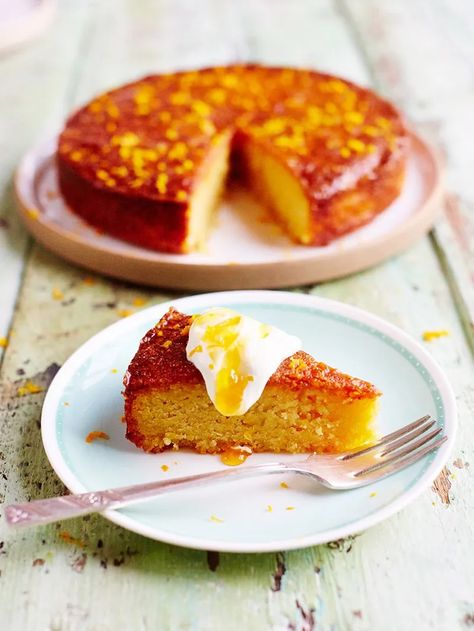 Orange Polenta Cake, Lemon Polenta, Lemon Polenta Cake, Polenta Cake, Polenta Cakes, Jamie Oliver Recipes, Gluten Free Cake, A Piece Of Cake, Delicious Cake