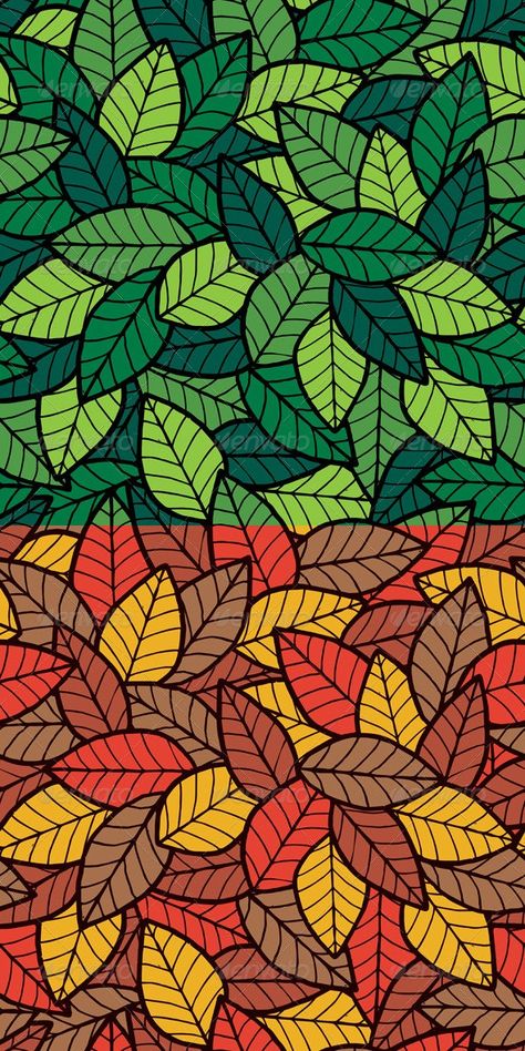 Nature Pattern Art, Nature Pattern Design, Patterns Painting, Leaf Pattern Design, Patterned Wallpaper, Nature Pattern, Leaf Patterns, Natural Patterns, Madhubani Painting