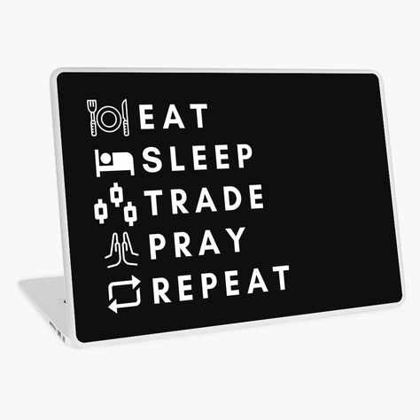 Trading Design, Laptop Skin Design, Eat Sleep, Laptop Skin, Letter Board, Awesome Products, Sleep, Laptop, Art Prints