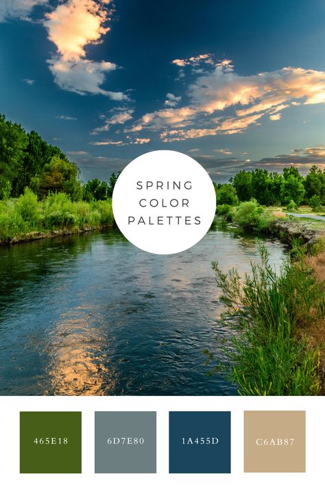 Landscape during Spring Color Palette . Color Generator, Flip Image, Blur Image, Grass Wall, Blue Color Palette, Spring Color Palette, Nature Color Palette, Hex Codes, Color Picker