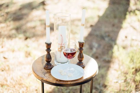 Unity Ceremony Feet Washing, Communion Wedding Ceremony, Wedding Communion Table, Unity Candle Table, Unity Ceremony Ideas, Candle Ceremony, Ceremony Table, Unity Candle Ceremony, Communion Table