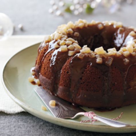 Pumpkin Gingerbread Cake With Caramel Sauce | Canadian Living Gingerbread Cake With Caramel Sauce, Cake With Caramel Sauce, Gingerbread Bundt Cake, Caramel Sauce Recipe, Pumpkin Gingerbread, Pumpkin Cravings, Cake With Caramel, Caramel Recipes Sauce, Molten Chocolate