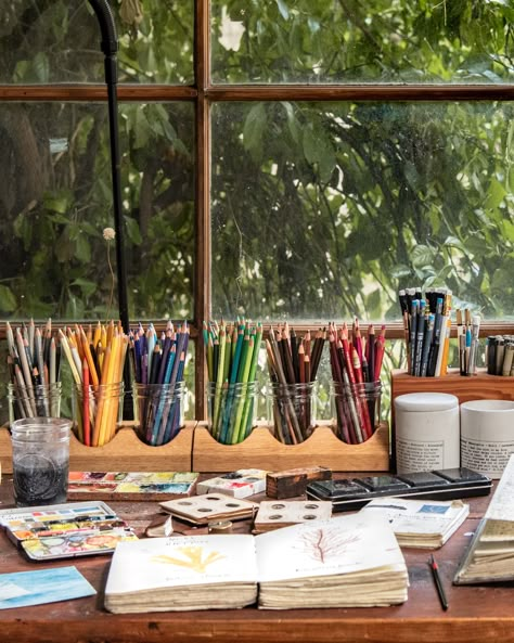 Art Studio Space, Art Studio Organization, Art Studio Room, Art Studio Design, Deco Studio, Studio Inspiration, Art Studio At Home, Studio Organization, Art Corner