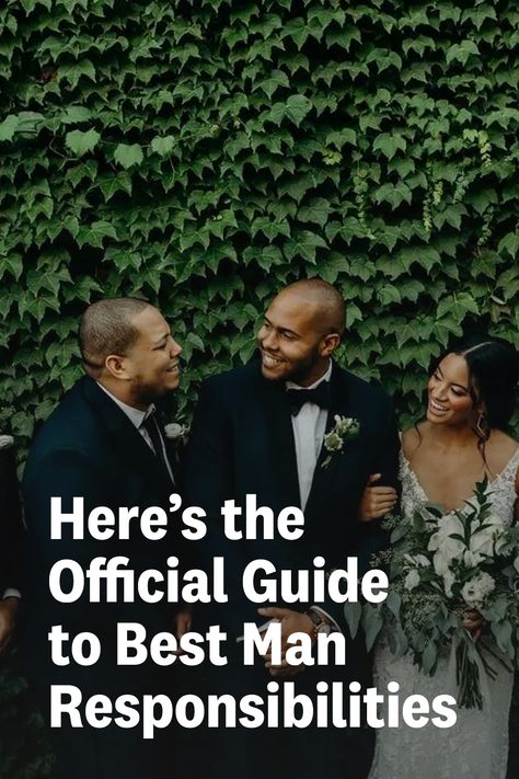 best man responsibilities Best Man Fashion Wedding, Best Man Responsibilities, Best Man Ideas, Best Man Duties, Wedding Lists, The Best Man, Wedding List, Planning Tips, Wedding Planning Tips