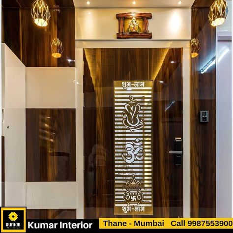 No photo description available. Entrance Door Interior Design, Entrance Door Interior, Door Interior Design, Safety Doors, Flush Door Design, Apartment Entrance, House Main Door Design, Main Entrance Door Design, Main Entrance Door