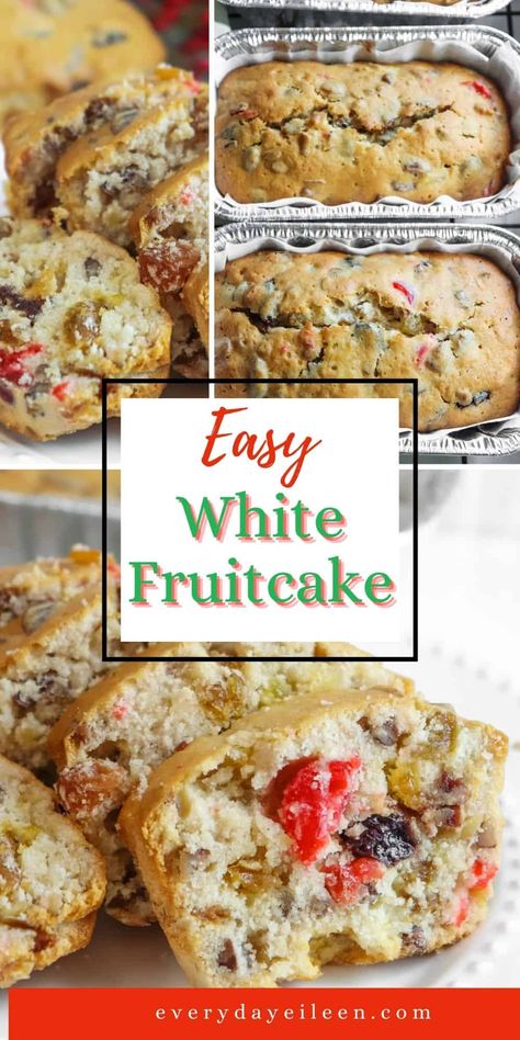 White Fruitcake Recipe, White Fruit Cake, Holiday Fruit Cake, Best Fruitcake, Fruit Cake Recipe Easy, Fruit Cake Recipe Christmas, Delicious Holiday Desserts, Fruit Cake Cookies, White Fruit