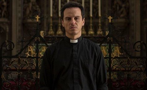 Priest Fleabag, Jim Moriarty, James Moriarty, Best Of Luck, Andrew Scott, Aesthetic People, Tv Quotes, Our Baby, The Secret History