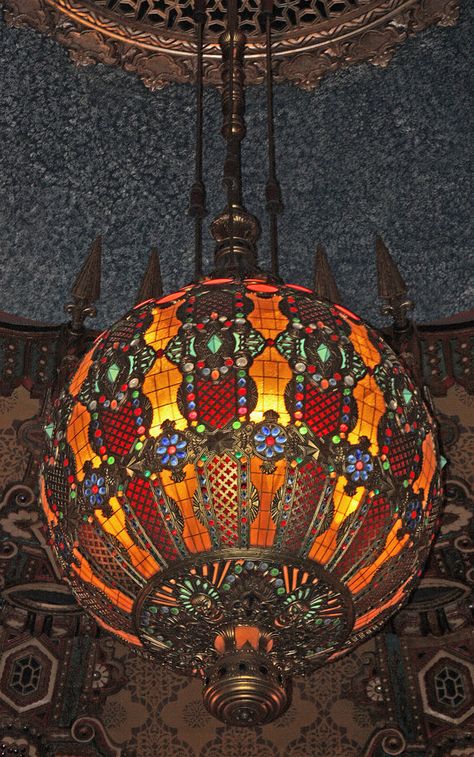 Stained Glass Chandelier Fox Theater Color Photograph Hipster Decor, Fox Theater, Stained Glass Chandelier, Turkish Lamps, Bohemian Bedroom Decor, Stained Glass Lamps, Tiffany Lamps, Hanging Light Fixtures, Chandelier Shades