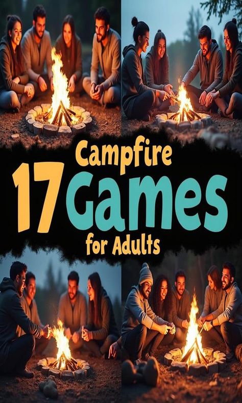 Ignite your next outdoor adventure with these 17 campfire games for adults! Perfect for bonding with friends or breaking the ice with new acquaintances, these games range from hilarious charades to strategic card games. Whether you're camping under the stars or enjoying a backyard fire pit, these activities will keep the laughter and camaraderie going all night long. Discover fun ways to connect and create lasting memories around the flames! Fire Pit Must Haves, Bon Fire Party Ideas For Adults, Party Games For Adults Outdoor, Fire Party Ideas, Campfire Fun, Campfire Games, Campfire Party, Bon Fire, Fire Pit Party