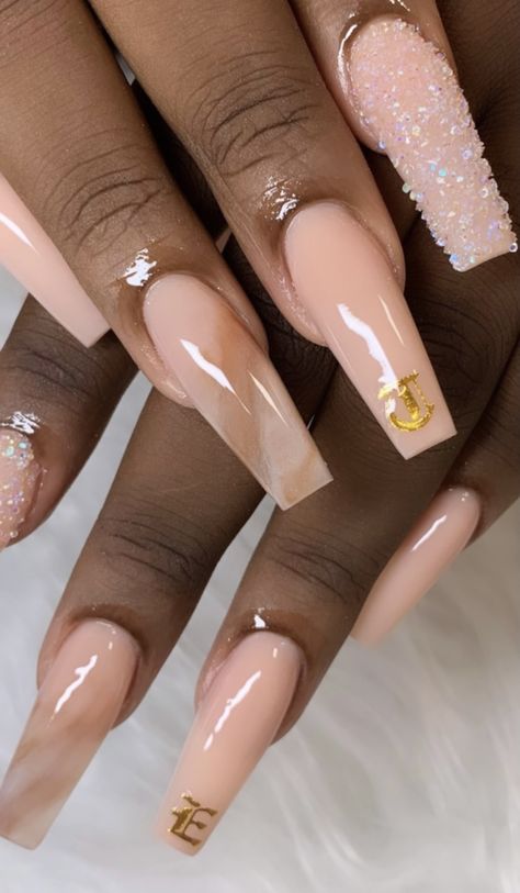 Nails With Bf Initials, Acrylic Nails With Bf Initials, 4a Natural Hair, French Tip Acrylics, French Acrylic Nails, Tip Nails, Fabulous Nails, French Tip Nails, Gorgeous Nails