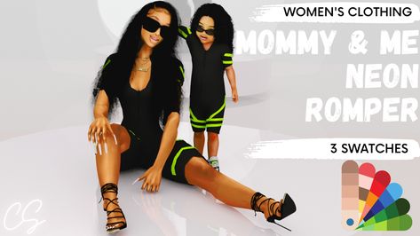 Sims 4 Mods Cc, Neon Romper, Toddler Cc Sims 4, Sims 4 Family, Play Sims 4, Free Sims 4, The Sims 4 Packs, Sims 4 Children, Sims 4 Game Mods