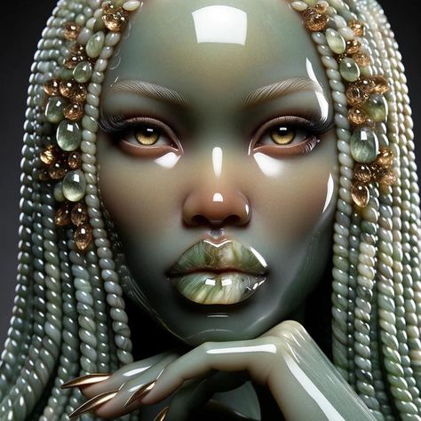 African Queen Goddesses, Monika Belluci, Black Fantasy Art, Black Mermaid Art, Black People Art, Stitch Toothless, Characters From Movies, Helloween Wallpaper, Black Power Art