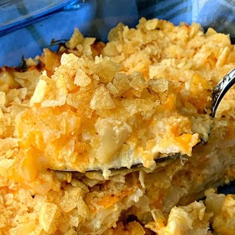 Hashbrown Casserole With Potato Chips, Cheesy Potatoes With Potato Chips, Recipes With Potato Chips, Cheesey Potatoes Casserole Shredded, Cheez Whiz Potato Casserole, Cheese Hashbrown Casserole, Frozen Hash Brown Potato Soup, Cheesy Potatoes With Hashbrowns, Cheesy Hash Brown Casserole