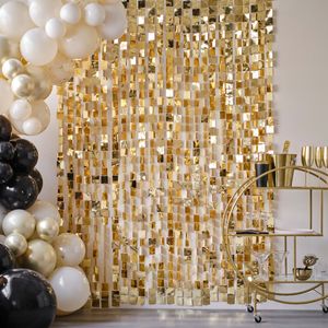 Champagne Gold Sequin Hanging Backdrop Decoration | Ellie and Piper Sequin Curtains, Shimmer Wall Backdrop, Sequin Wall, Party Photo Backdrop, Ginger Ray, Sequin Backdrop, Shimmer Wall, Gold Party Decorations, Photos Booth