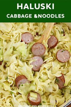 Kielbasa Cabbage, Haluski Recipe, Cabbage And Smoked Sausage, Cabbage Noodles, Fried Cabbage Recipes, Slow Cooker Kielbasa, Kielbasa And Cabbage, Meatloaf Recipes Healthy, Cabbage And Noodles