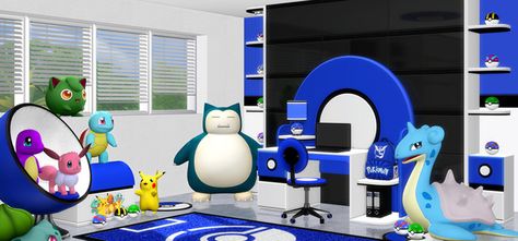 Best Pokémon Mods & CC For The Sims 4 – FandomSpot Sims 4 Pokemon, Boys Gaming Room, Pokemon Decor, Pokemon Room, Sims 4 Blog, Sims 4 Challenges, Sims 4 Anime, Sims 4 Toddler, Sims 4 Downloads