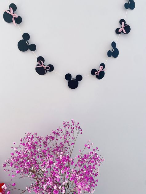 Disney Garland, Mickey Garland, Disney Baby Shower, Party Bunting, Minnie Birthday, Mickey Mouse Party, Disney Party, Minnie Mouse Party, Flag Bunting