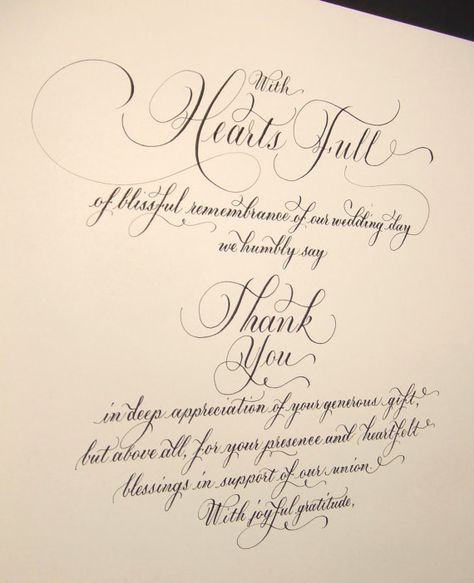 Custom designed made to order Thank You by DamnGoodCalligraphy Wedding Lettering, Calligraphy Writing Styles, Fonts Ideas, Binding Book, Calligraphy Letters Alphabet, Calligraphy Fonts Alphabet, Calligraphy Inspiration, English Calligraphy, Fancy Writing