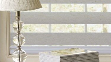 Blinds.com:  Flat Sheer Shade for Great Room Windows and Slider  in white Blinds For Windows Living Rooms, Bedroom Shades, Sheer Blinds, Zebra Shades, Zebra Blinds, Modern Blinds, Living Room Blinds, Laura Ashley Home, Motorized Blinds