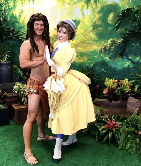 Jane Costume, Disney Heroes, Cosplay Disney, Official Disney Princesses, Tarzan And Jane, Halloween Couple, Disney Dress, Couple Costumes, Disney Face Characters