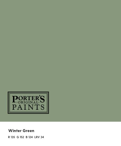 Handmade paints, speciality finishes and more Porter Paint Colors, Porters Paints, Green Pallet, Newsletter Names, Porter Paint, Winter Green, Handmade Paint, Paint Colours, Pin Image