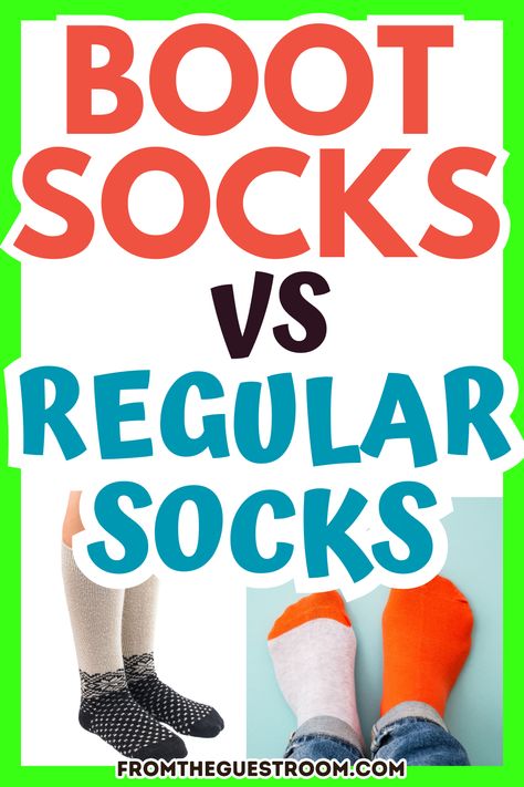 Boot Socks vs. Regular Socks Socks For Boots For Women, How To Wear Boot Socks, Boot Socks How To Wear, Boot Socks Outfit, Sock Boots Outfit, Sock Outfits, Comfortable Boots, Boot Socks, No Problem