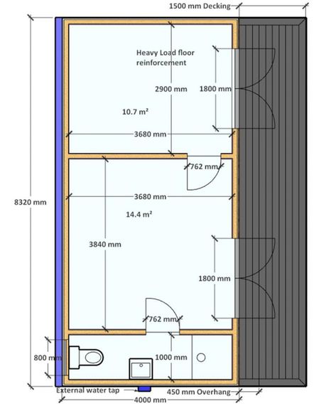 Garden gym and hobby room building by Garden Spaces-5 Gym Garden Room, Garden Gym Room, Garden Home Gym Ideas, Garden Office Gym, Garden Office And Gym, Garden Gym With Sauna, Garden Office Gym Interior, Garden Gym And Office, Tough Shed