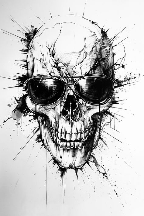 "Smiling Skull with Sunglasses" boasts intricate TINY LINES surrounding its tattoo ink design. This playful twist on the classic skull motif adds character and charm, with sunglasses lending a touch of whimsy. Explore the detailed craftsmanship and vibrant creativity of this unique tattoo concept, sure to bring smiles and admiration. 😊💀🕶️ #smiling #skull #sunglasses #tinylines #tattoo #design Unique Skull Tattoos, Skull With Sunglasses, Skull Sunglasses, Smiling Skull, Tattoo Skulls, Ink Design, Unique Tattoo, Skull Tattoos, Tattoo Ink