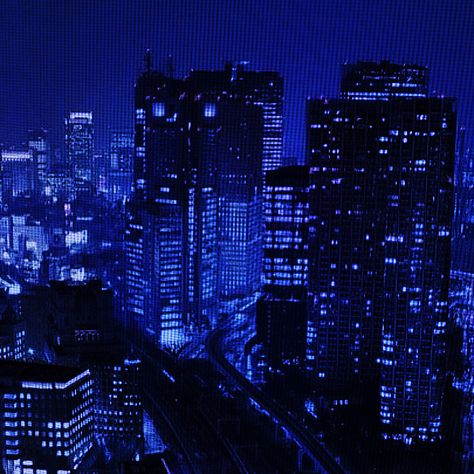 Blue Aesthetic City Wallpaper, Dark Blue City Aesthetic, Blue Cybercore Wallpaper, Blue City Aesthetic, Pfp Cybercore, Blue Aesthetic Moodboard, U Are Beautiful, Dark Blue Widget, Dark Blue Y2k