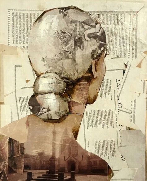 Watercolour Collage, Surreal Collage Art, Mixed Media Portrait, Newspaper Art, Collage Art Projects, Surreal Collage, Paper Collage Art, Magazine Collage, Collage Art Mixed Media