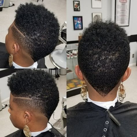 Women Mohawk Haircut, Short Mohawk Hairstyles For Women Black, Mohawk On Short Natural Hair, Mohawk Haircut For Black Women, Afro Mohawk Women Natural Hairstyles, Short Mohawk Fade Women, Mohawks For Black Women, Mohawk Styles For Black Women, Short Mohawk Hairstyles For Black Women