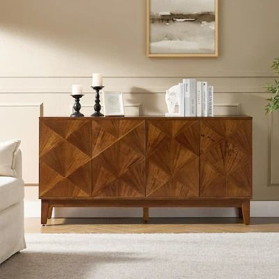 Buffets and Sideboards - Bed Bath & Beyond Midcentury Modern Media Console, Walnut Buffet, Floating Cabinet, Mid Century Modern Sideboard, Modern Media Console, Floating Cabinets, Wide Sideboard, Kitchen Buffet, Buffets And Sideboards