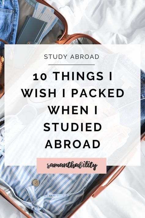 Summer Study Abroad Packing List, What To Pack For Study Abroad, College Abroad Packing Lists, Capsule Wardrobe Study Abroad, Packing For A Year Abroad, Study Abroad Checklist Student, Year Abroad Packing List, Study Abroad Must Haves, Summer Study Abroad