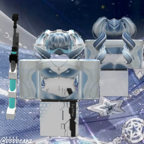 Blue R6 Avatar, Roblox Avatars Cybercore, Roblox Cybercore, Cyberpunk Roblox Avatar, Yabujin Core Roblox Avatar, Yabujin Core, Roblox Hair, Roblox Emo Outfits, Avatar Anime