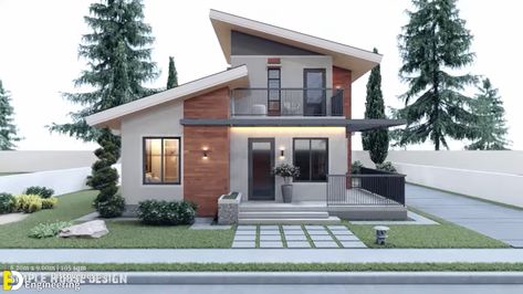 105 Sqm 2-Storey House Design  8.2m x 9.0m With 3 Bedroom - Engineering Discoveries 2storey House Design, House 3 Bedroom, Two Storey House Plans, Small House Architecture, Small House Design Architecture, Loft House Design, Two Story House Design, 2 Storey House Design, 2 Storey House