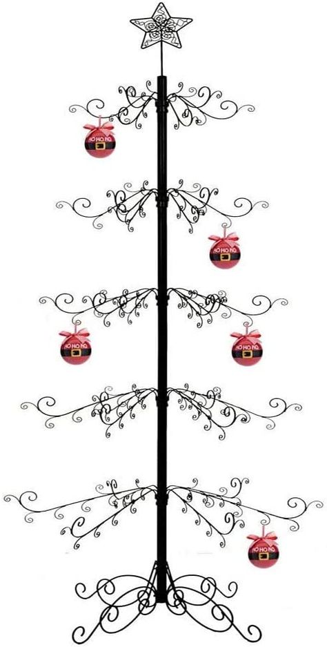 Ornament Display Tree, Metal Ornament Tree, Wrought Iron Christmas Tree, Iron Christmas Tree, Ornament Tree Display, Christmas Tree Holder, Display Tree, Halloween Hanging Decorations, Swarovski Christmas