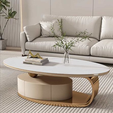 Oval Coffee Table With Storage, Round Center Table Living Room, Center Table Ideas, Oval Centre Table, Modern Contemporary Coffee Table, Square Living Room Table, Modern Centre Table Designs, Black Living Room Table, Center Table Design