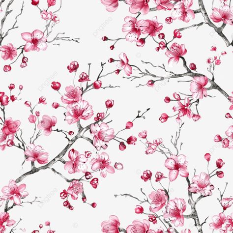 cherry blossom seamless pattern design spring floral pattern png Botanical Vector, Cherry Blossom Pattern, Seamless Pattern Design, Png Floral, Transparent Image, Spring Floral, Seamless Pattern, Cherry Blossom, Seamless Patterns