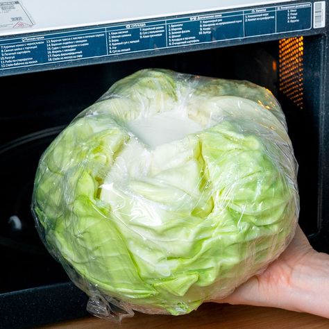 It never disappoints! This trick with cabbage in the microwave oven deserves applause | rice, tomato, milk, juice, cooked rice | It never disappoints! This trick with cabbage in the microwave oven deserves applause Ingredients: cabbage - 1 piece milk - 300 ml (10.14 fl oz) IN THE... | By Cookrate Microwave Cabbage Recipe, Sweet And Sour Cabbage, Cabbage Recipes Healthy, Steamed Cabbage, Cooked Rice, Cabbage Leaves, Cabbage Rolls, Cabbage Recipes, Milk Recipes