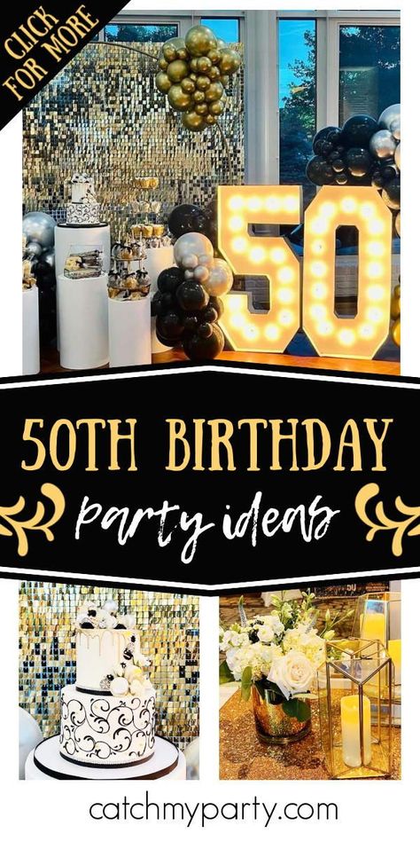 50th Birthday Venue Decorations, 50th Party Ideas For Women Decoration, 50th Glam Birthday Ideas For Women, Table Decor For 50th Birthday Party, Christmas 50th Birthday Party, Simple 50th Birthday Ideas, Formal 50th Birthday Ideas, Party Ideas For 50 Year Old Women, Classy 50th Birthday Ideas