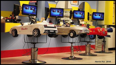 #Take a Ride in Barber Shop - Lansdowne Mall S0081e Kids Barber Shop, Childrens Salon, Kids Barber, Computer Recycling, Kids Hair Salon, Barber Shop Interior, Kids Salon, Baby Spa, Coffee Table Cover