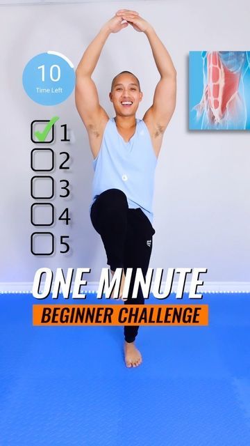 Justin Augustin Beginner, Justin Augustin Fitness, Beginner Challenge, Standing Core Exercises, Justin Augustin, Bug Off, Red Chile, Easy Exercises, Hip Flexors