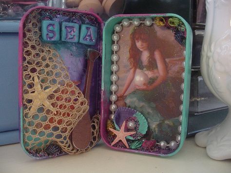 ```` Mint Tin Crafts, Fairy Box, Mermaid Images, Tooth Fairy Box, Altoid Tin, Altoids Tins, Altered Tins, Mint Tins, Vintage Mermaid