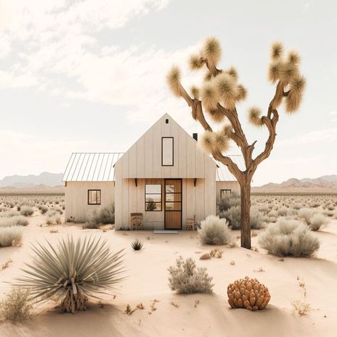 Everywhere® on Instagram: "The Mojave Ecosystem design was created to design and build homes optimized for the desert. Taking all the natural elements into high consideration along with the materials and products used for maximum energy value and sustainability for a desert environment. Explore more at everywhereco.com/mojave #EverywhereEcosystems" Desert Tiny House, Desert Home Exterior, Ecosystem Design, Aspen Landscaping, Farmhouse Idea, Desert Farmhouse, Best Home Plans, A Frame Cabins, Desert House